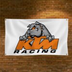 KTM Racing Flag 3x5FT Motorcycle Banner Car Show Garage Man Cave Wall Sign Decor