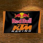 Redbull KTM 3x5 FT Banner Motorcycle Racing Flag Show Garage Man Cave Wall Decor