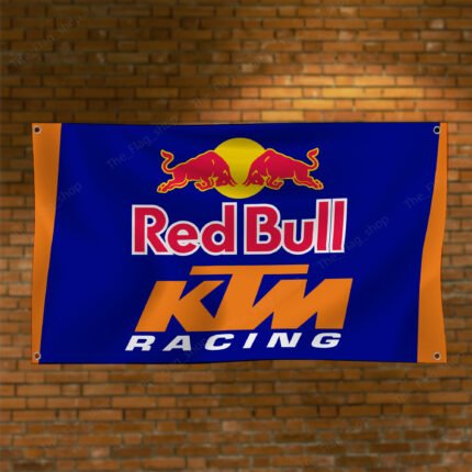 Redbull KTM 3x5 FT Banner Motorcycle Racing Flag Show Garage Man Cave Wall Decor