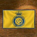 AL Nassr FC Saudi 3x5 ft Fan Flag - Cristiano Ronaldo Football Club Banner Soccer Room Wall Decor