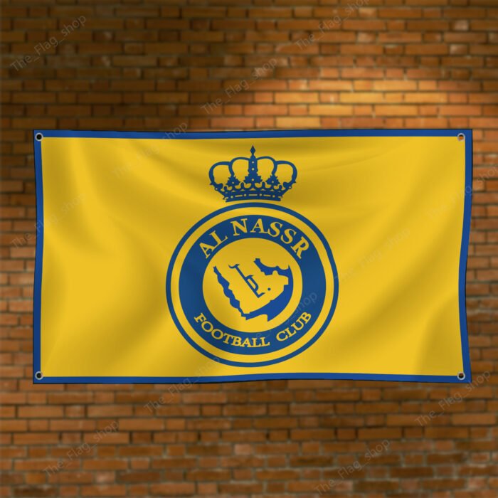 AL Nassr FC Saudi 3x5 ft Fan Flag - Cristiano Ronaldo Football Club Banner Soccer Room Wall Decor