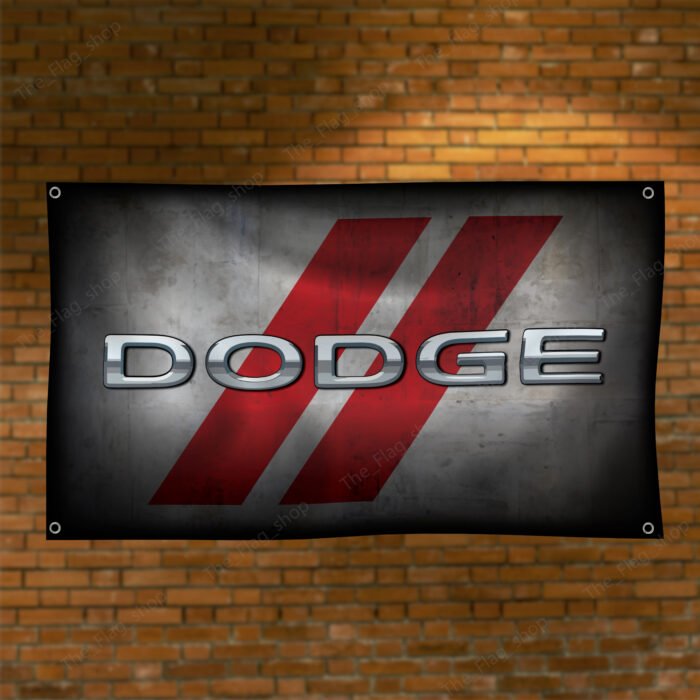 "Show off your passion for Dodge with this 3x5 ft flag banner featuring the iconic SRT Hellcat design. Perfect for car enthusiasts, racing fans, and Dodge collectors, this banner adds a bold and dynamic touch to any space. Ideal for garages, car shows, man caves, or workshops, it proudly showcases your love for high-performance vehicles and Dodge's legendary muscle car legacy. Made from durable, high-quality materials, this flag is designed for both indoor and outdoor use, ensuring vibrant colors and long-lasting appeal. Whether you’re decorating your personal space or enhancing your event setup, this Dodge SRT Hellcat flag banner is a must-have wall décor for any true fan of speed and power."