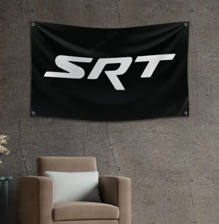 "Showcase your passion for high-performance vehicles with this Dodge SRT flag, perfect for car enthusiasts and racing fans. Featuring bold SRT branding and iconic Dodge graphics, this flag is ideal for garages, man caves, workshops, or car shows. Made from durable, high-quality materials, it’s designed for both indoor and outdoor use. Celebrate the power, speed, and legacy of Dodge SRT with this vibrant and stylish flag, a must-have décor piece for any true fan of American muscle and performance engineering."