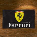 "Showcase your passion for luxury and speed with this 3x5 ft Ferrari flag, perfect for car enthusiasts and fans of Italian engineering. Featuring the iconic Ferrari logo and Italy-inspired design, this banner is an ideal addition to garages, man caves, workshops, or car show displays. Crafted from durable, high-quality materials, it ensures vibrant colors and long-lasting performance, making it suitable for both indoor and outdoor use. Celebrate the legacy of Ferrari’s excellence in car racing and sports cars with this bold and stylish décor piece. Whether you’re a collector or a racing enthusiast, this Ferrari flag is a must-have wall sign that embodies Italian craftsmanship and automotive performance."