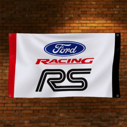 Ford Racing RS Flag 3x5 Ft Car Truck Garage Workshop Man Cave Wall Decor Banner