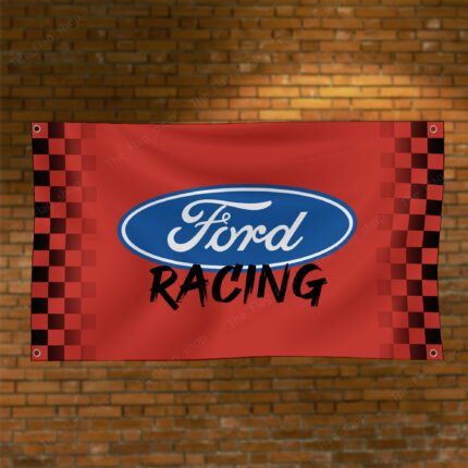 Ford Checkered Flag 3x5Ft Car Truck Racing Show Garage ManCave Wall Decor Banner