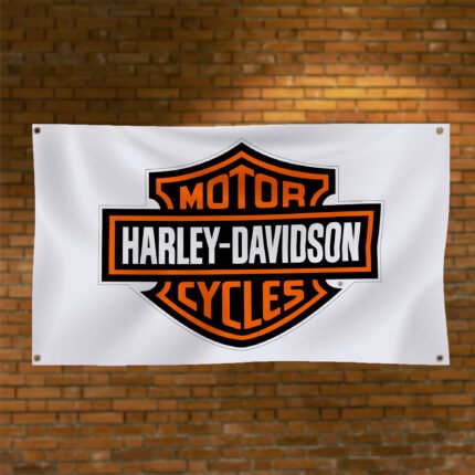 Harley Davidson Flag 3x5 FT Banner Man Cave Garage Workshop Wall Decor Sign