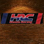 Honda HRC 2x8 ft Banner Car Racing Flag Show Garage Man Cave Wall Decor Sign