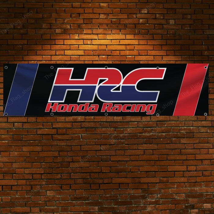 Honda HRC 2x8 ft Banner Car Racing Flag Show Garage Man Cave Wall Decor Sign