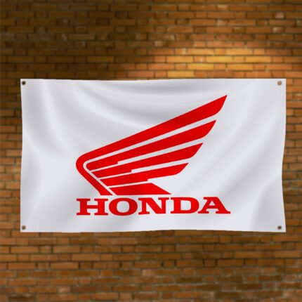 Honda 3x5ft Flag Racing Banner Garage Workshop Man Cave Wall Decor Sign