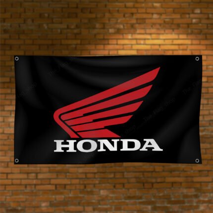 Honda 3x5ft Flag Racing Banner Garage Workshop Man Cave Wall Decor Sign