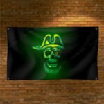 Jolly Roger 3x5ft Flag – Skull & Crossbones Pirate Ship Banner for Garden, Boat, Man Cave Decor