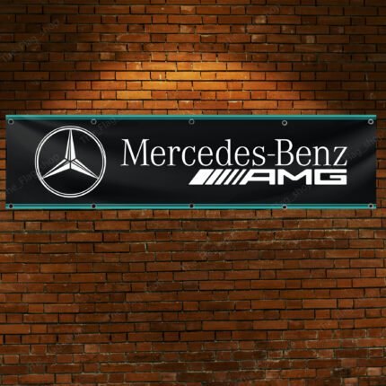 Mercedes Benz AMG Banner 2x8 ft Racing Flag Garden Man cave garage workshop Wall Decor Display sign