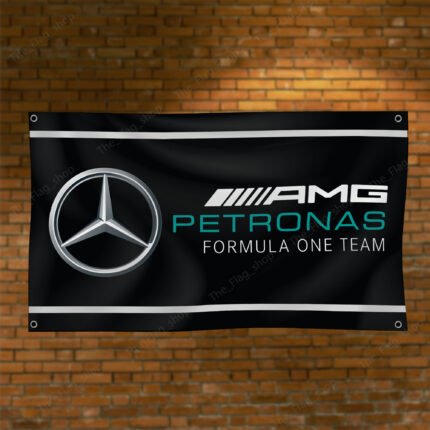 Mercedes Benz AMG Flag 3x5 Ft Petronas Formula One Team Man Cave Wall Banner