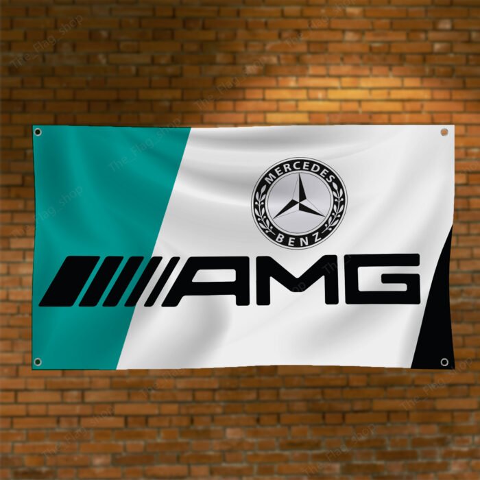 Mercedes Benz AMG 3x5ft Flag Racing Banner Car Show Garage Man Cave Wall Decor