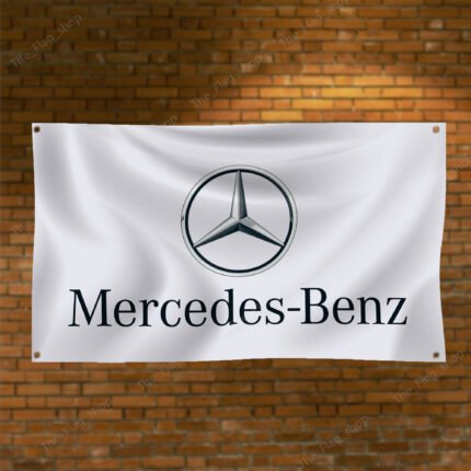 Mercedes Benz Flag 3x5ft AMG Racing Banner Car Show Garage Man Cave Wall Decor