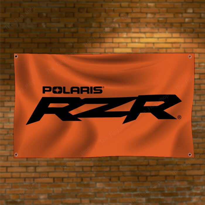 Polaris RZR Flag 3x5 FT – Racing Off-Road Car Show, Dirt Track, Garage, Man Cave Banner Wall Decor Sign