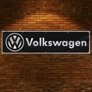 Volkswagen VW Banner 2x8ft – Tiguan Tayro Racing Car Show Flag, Man Cave Garage Wall Decor Large Sign