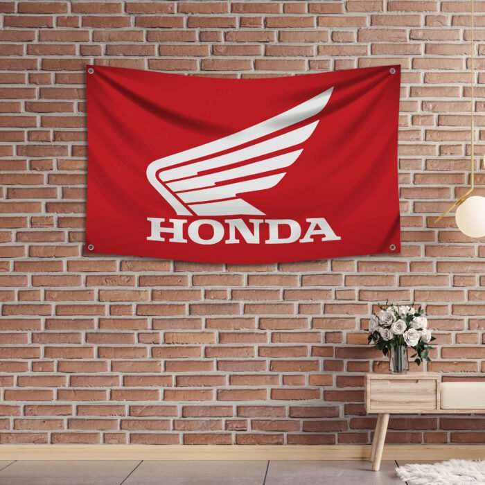 Honda 3x5ft Flag Racing Banner Garage Workshop Man Cave Wall Decor Sign