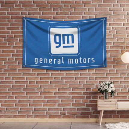 General Motors GM Flag 3x5ft Banner Racing Car Show Man Cave Wall Decor Sign