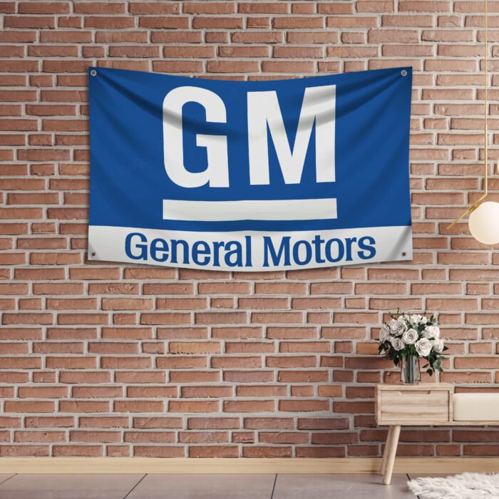 General Motors GM Flag 3x5ft Banner Racing Car Show Man Cave Wall Decor Sign