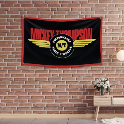 Mickey Thompson Tires 3x5ft Banner Flag Big Drag Racing Man Cave Wall Decor Sign