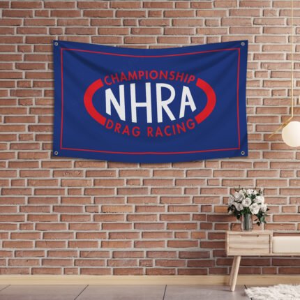 NHRA Drag Racing 3x5 ft Flag - Championship Banner Hot Rod National Association Wall Decor Garage Workshop Display