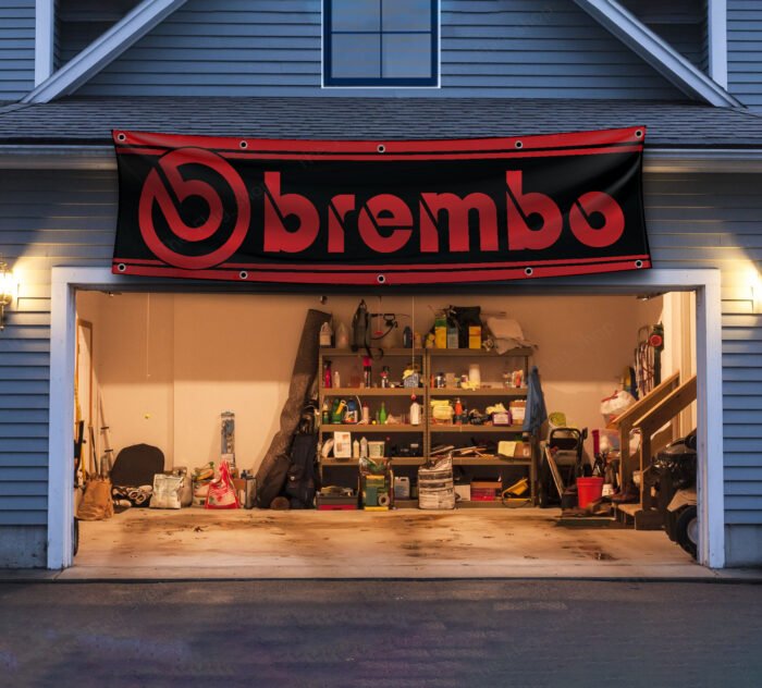 "Showcase your passion for high-performance braking systems with this 2x8 ft Brembo banner flag. Designed for motorsport enthusiasts and car racing fans, this banner features bold Brembo branding, making it a standout addition to any space. Perfect for garages, man caves, workshops, and car show displays, it’s an excellent way to highlight your appreciation for cutting-edge automotive technology. Made from durable materials, this banner is suitable for both indoor and outdoor use, ensuring lasting quality and vibrant design. Whether you’re decorating your personal space or enhancing your professional setup, this Brembo banner is the ultimate wall décor sign for those who value style and performance."