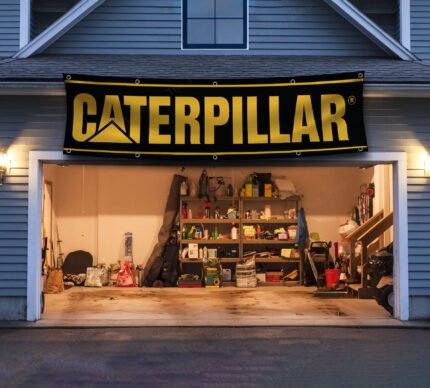 "Celebrate the legacy of Caterpillar with this 2x8 ft CAT Heavy Equipment banner flag. Perfect for fans of industrial machinery, heavy equipment operators, and Caterpillar enthusiasts, this banner features bold CAT branding and iconic graphics. Ideal for decorating garages, man caves, workshops, or offices, it adds a rugged, industrial touch to your wall décor. Crafted from durable, high-quality materials, this banner is designed for both indoor and outdoor use, making it a versatile choice for showcasing your appreciation for Caterpillar’s excellence in heavy machinery. Whether for personal or professional spaces, this Caterpillar banner is a must-have sign for fans of power, performance, and durability."