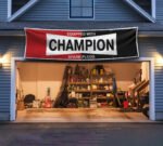 "Showcase your appreciation for automotive heritage with this 2x8 ft Champion Spark Plugs flag banner. Featuring bold, vintage-inspired Champion branding, this banner is perfect for car enthusiasts, mechanics, and collectors. Ideal for garages, workshops, man caves, or auto shops, it adds a nostalgic and stylish touch to your wall décor. Made from durable, high-quality materials, this large sign is designed for both indoor and outdoor use, ensuring vibrant colors and long-lasting performance. Whether you’re decorating a personal space or enhancing a professional setting, this Champion Spark Plugs banner is a must-have for showcasing your passion for automotive performance and racing history."