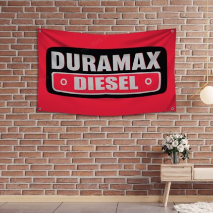 "Show your pride in Duramax Diesel power with this 3x5 ft banner, perfect for truck enthusiasts and fans of heavy-duty engines. Featuring bold Duramax Diesel branding and graphics, this durable banner is ideal for garages, man caves, workshops, or truck shows. Made from high-quality materials, it’s designed for both indoor and outdoor use, ensuring vibrant colors and long-lasting appeal. Celebrate the strength, performance, and legacy of Duramax Diesel engines with this must-have décor piece, perfect for showcasing your love for powerful, reliable diesel technology."