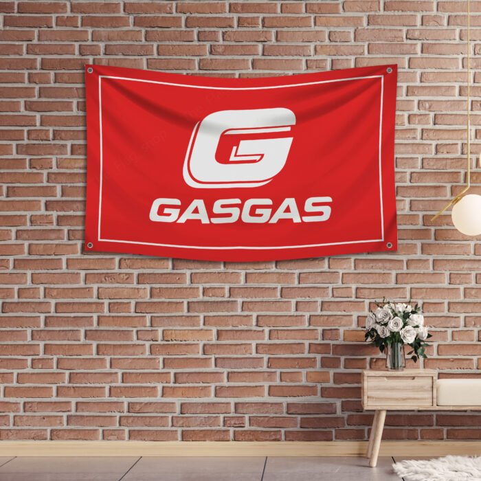 For Gas Gas Motorcycle 3x5 ft Banner MotoGP Racing Man Cave Wall Decor Sign