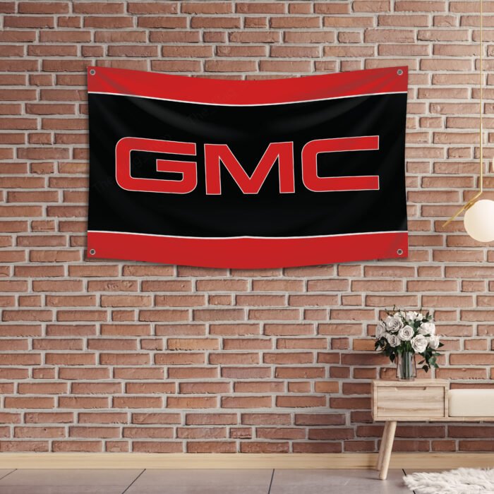 GMC Flag Banner 3x5Ft Car Shop Garage Workshop Flag Man Cave Wall Decor Sign