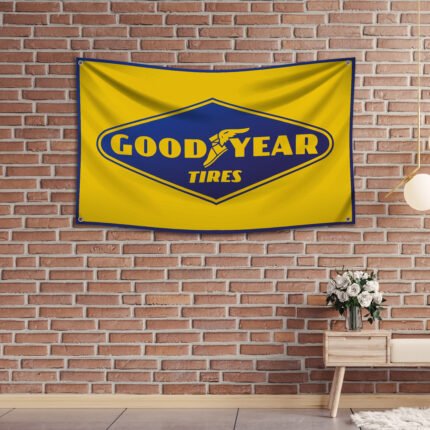 Goodyear Tires Banner 3x5 ft Car Show Garage Sign Man Cave Wall Decor Flag