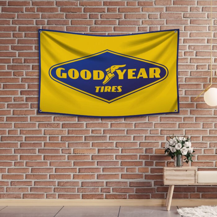 Goodyear Tires Banner 3x5 ft Car Show Garage Sign Man Cave Wall Decor Flag