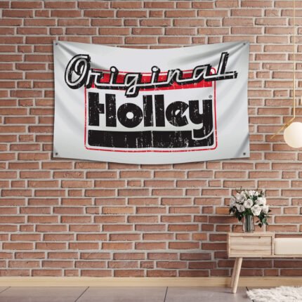 Holley Original Banner Flag 3x5ft Auto Parts Car Garage Man Cave Wall Decor Sign