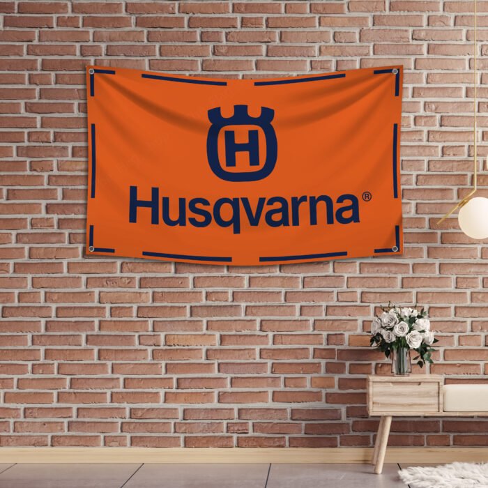 Husqvarna Banner Flag 3x5ft Tools Shop Workshop Garage Man Cave Wall Decor Sign