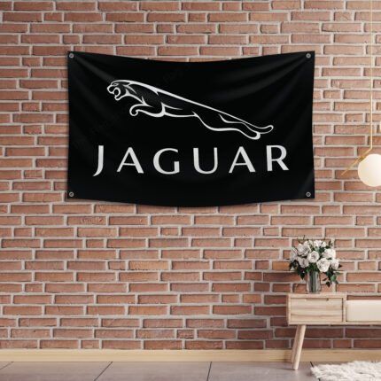 Jaguar 3x5ft Flag Banner Racing Car Show Garage Workshop ManCave Wall Decor Sign