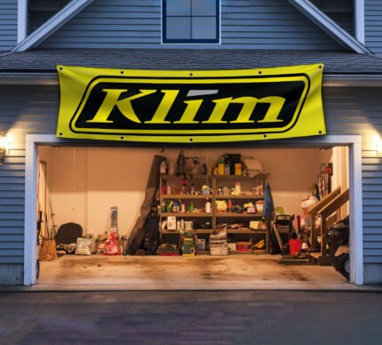 KLIM Banner Flag 2x8 Ft Motorcycle Dirt Bike Snowmobile Man Cave Wall Decor