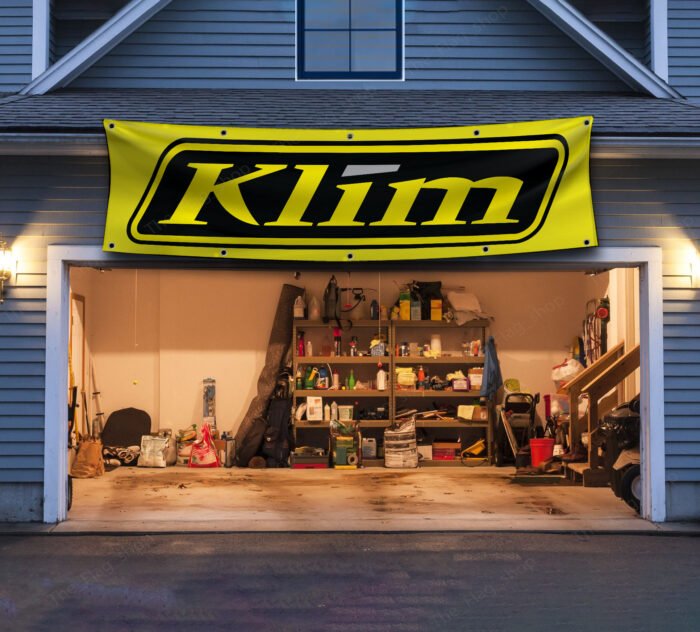 KLIM Banner Flag 2x8 Ft Motorcycle Dirt Bike Snowmobile Man Cave Wall Decor