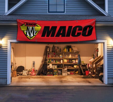 Maico banner 2x8ft flag Moto cross off-road Racing Man cave garage decor