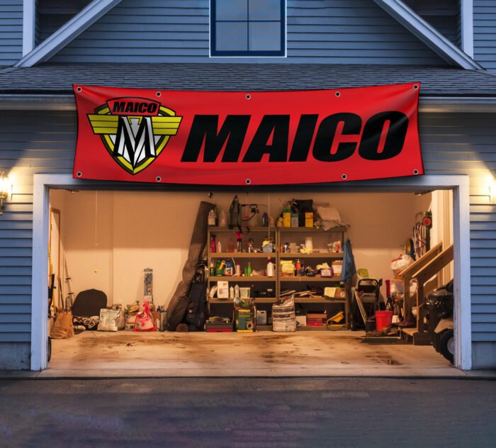 Maico banner 2x8ft flag Moto cross off-road Racing Man cave garage decor