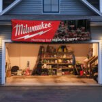 Milwaukee Tools Banner 2x8FT Nothing but the heavy duty Car Show Flag Garage Display Man Cave Wall Decor Sign