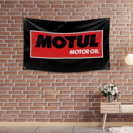 Motul Flag Banner 3x5ft - Motor Oil Racing Car Oil Shop Man Cave Wall Decor Sign