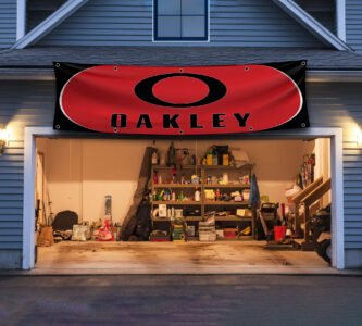 Oakley Banner 2x8 ft Sunglasses Promotional Man Cave Wall Decor Garage Sign – Perfect for Oakley Fans & Collectors!