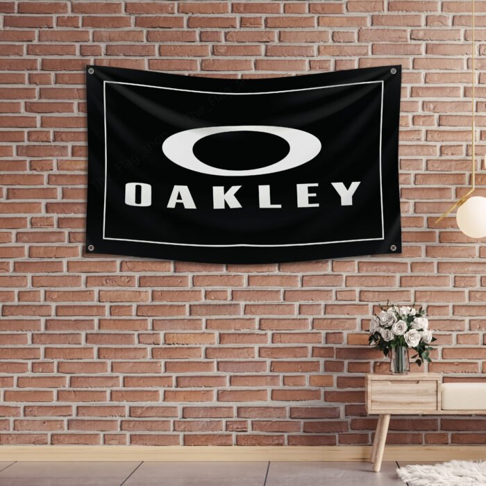 Oakley Flag Banner 3x5 ft – Sunglasses Advertising Promotional Workshop & Man Cave Wall Decor