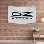 OZ Racing Wheels Banner Flag 3x5 ft – Car Show, Garage, and Man Cave Wall Decor Sign