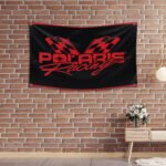 Polaris Racing Flag 3x5 FT – RZR Off-Road, Dirt Track, Car Show, Garage & Man Cave Banner Wall Decor Sign