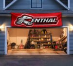 Renthal Chainwheels Banner – Red Flag 2x8ft, Motocross, Motorcycle, Mountain Bike, Street, ATV Parts, Man Cave & Shop Decor