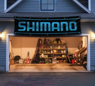 Shimano Banner 2x8ft – Fishing Flag, Cycling Equipment, Man Cave Wall Decor Sign